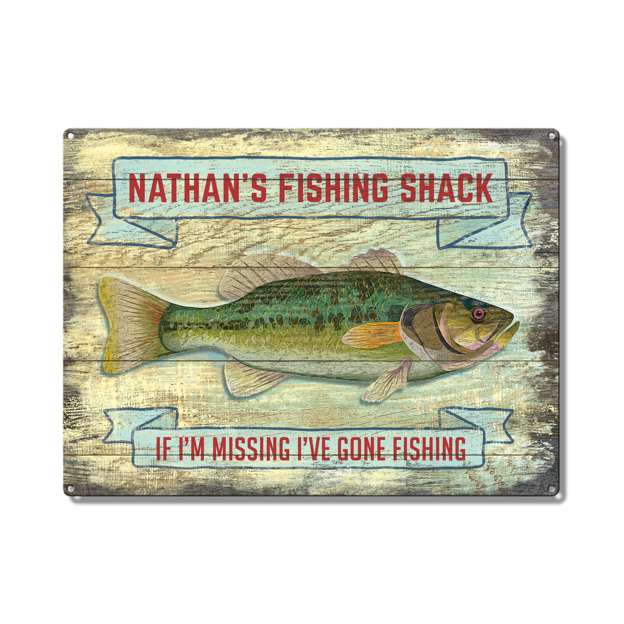 Bass Custom Metal Sign