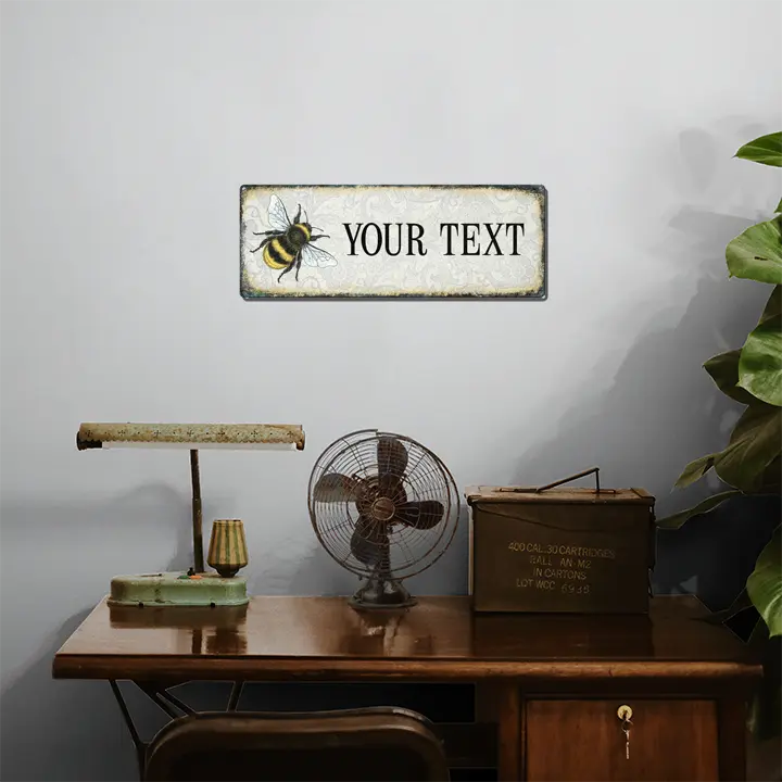 Bee Custom Metal Sign