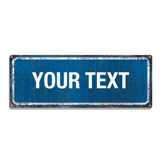 Blue Street Sign Custom Metal Sign