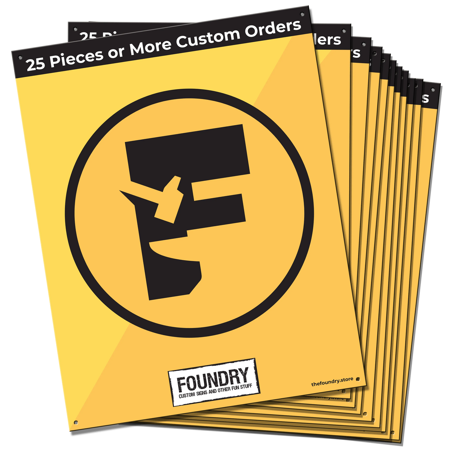 Custom 12.5” x 16” Bulk Metal Signs - Vertical