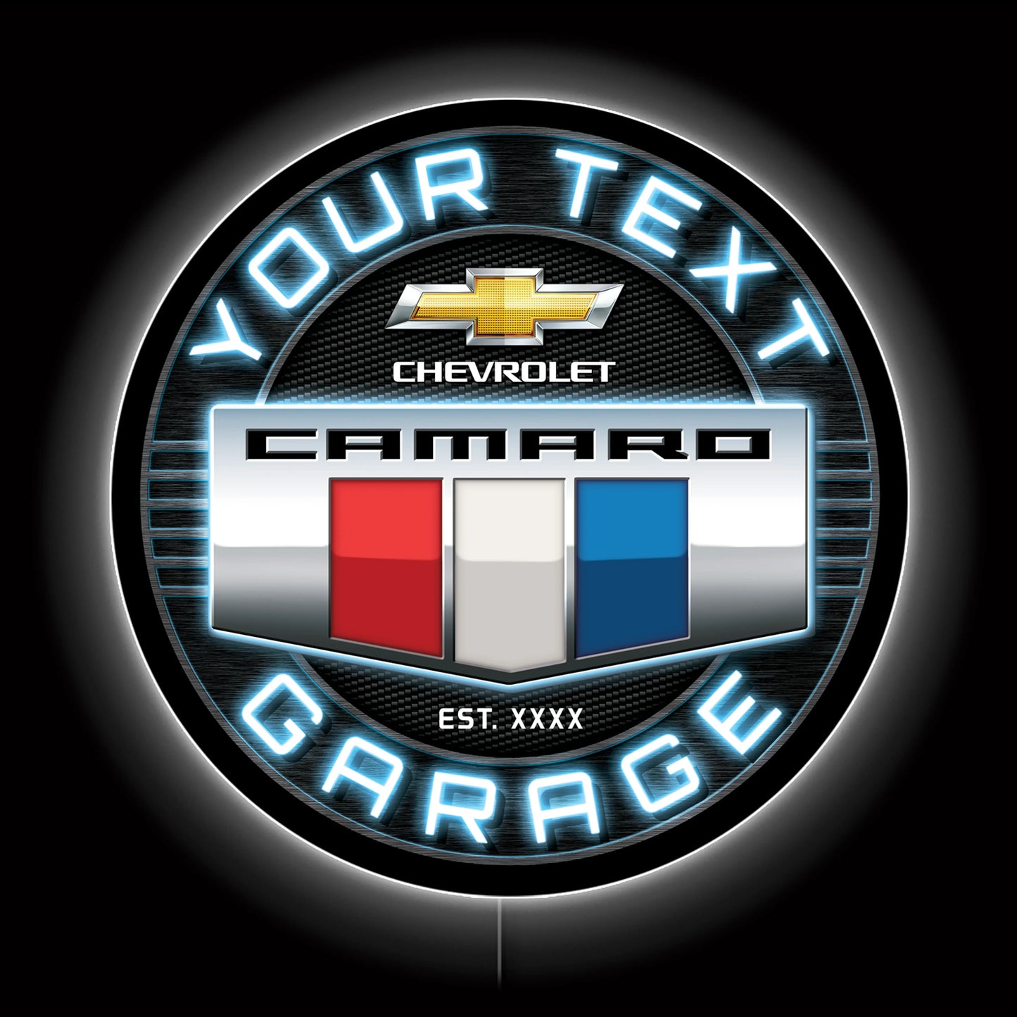 Camaro Round Custom LED Sign 23 in
