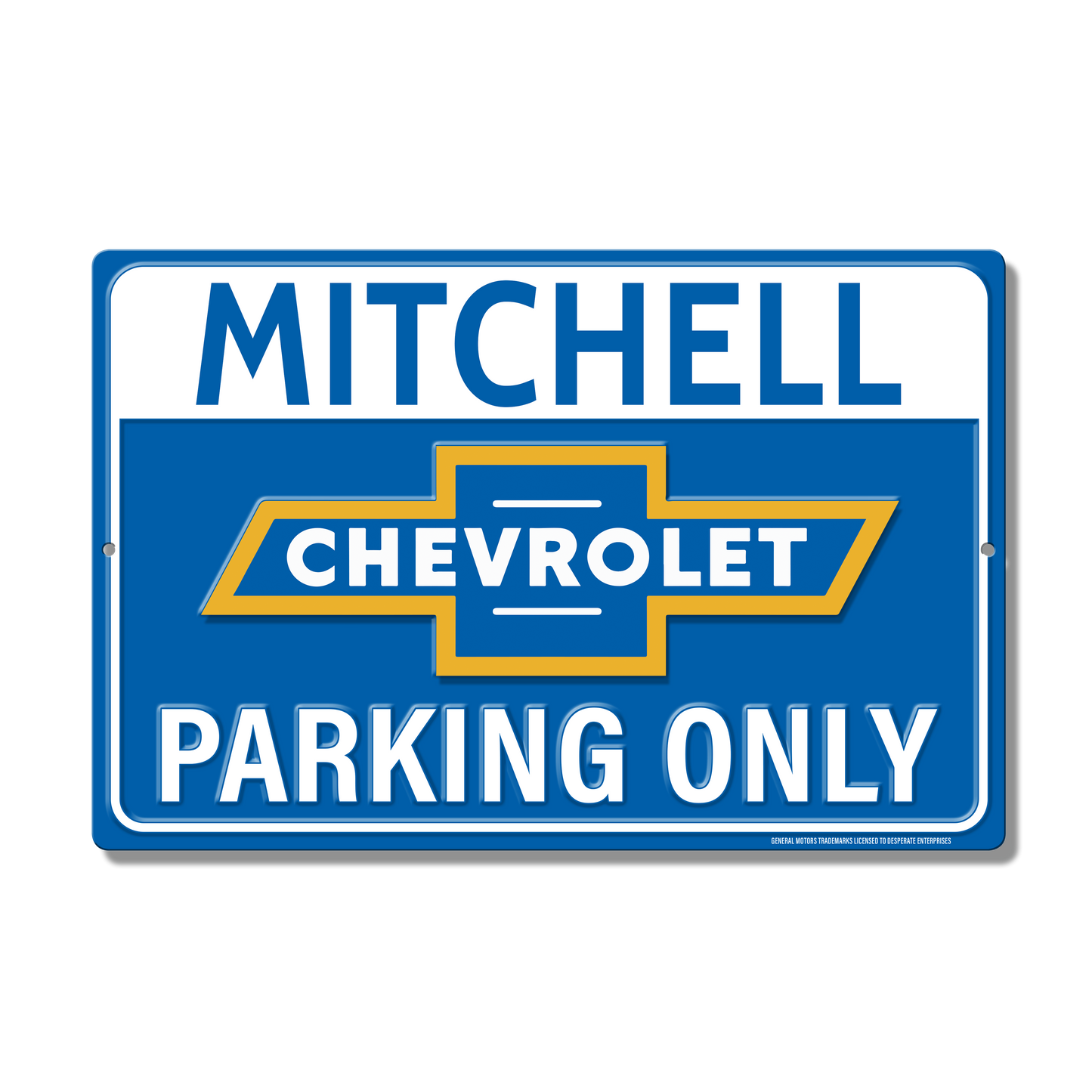 Chevy Parking Custom Metal Sign