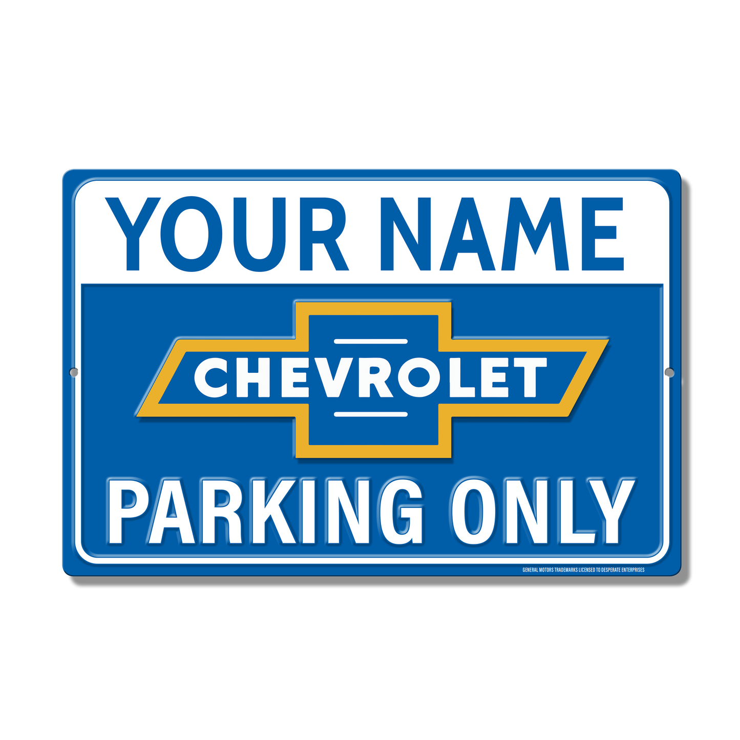 Chevy Parking Custom Metal Sign