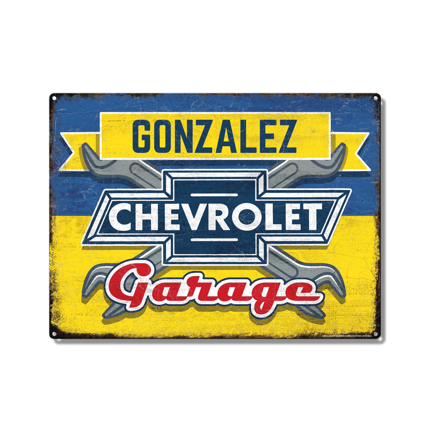 Chevy Retro Garage Custom Metal Sign