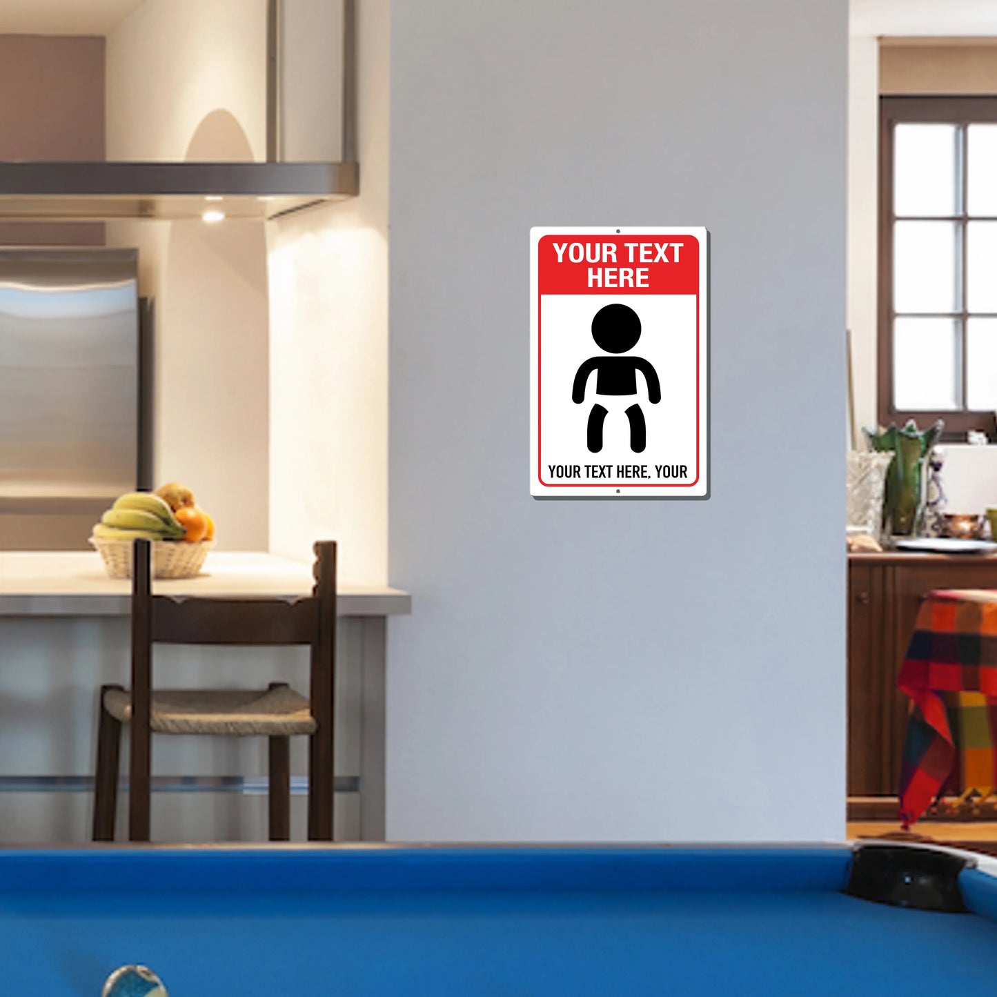 Baby Danger Custom Metal Sign