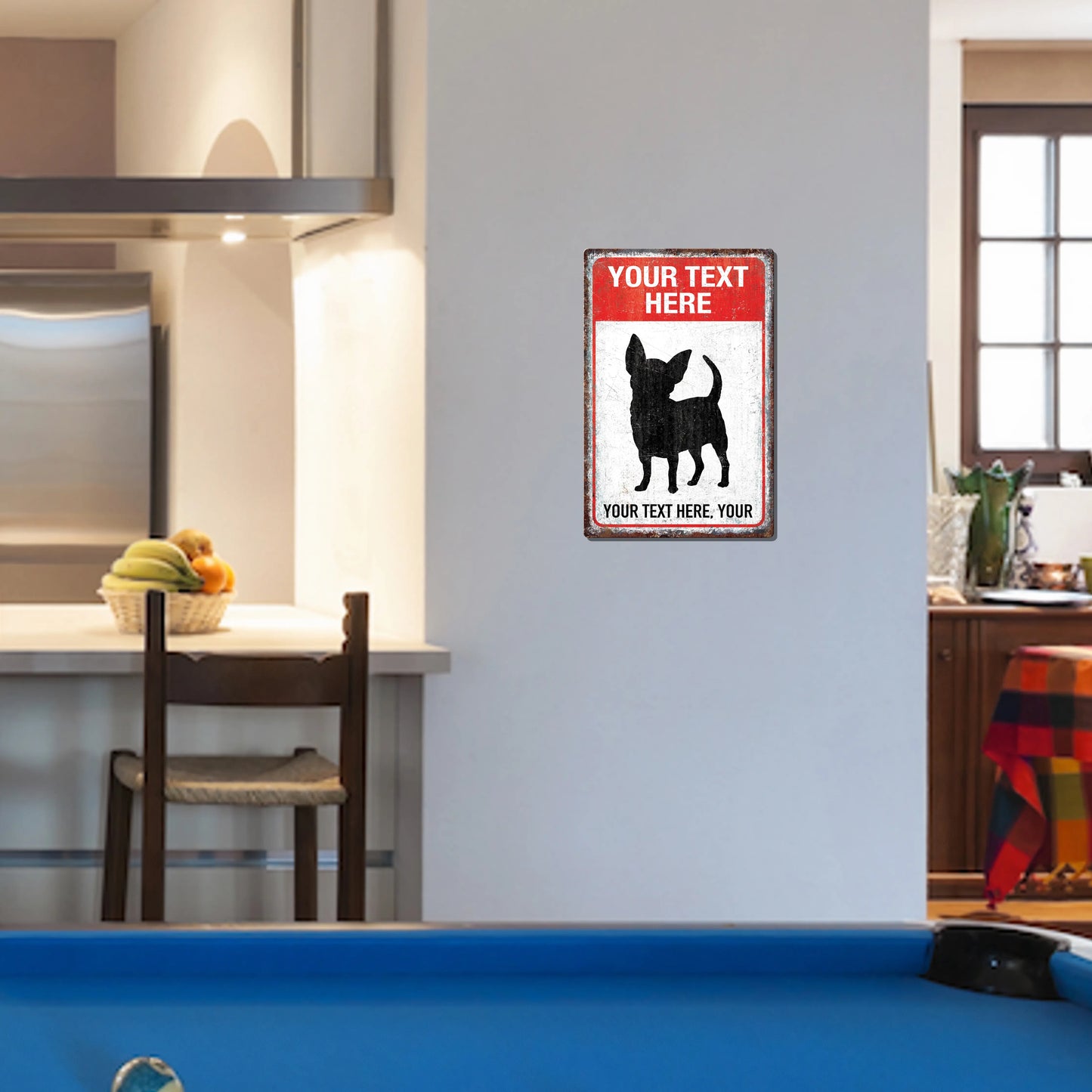 Chihuahua Danger Custom Metal Sign
