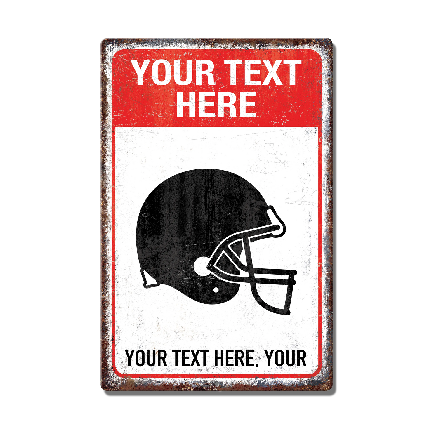 Football Danger Custom Metal Sign