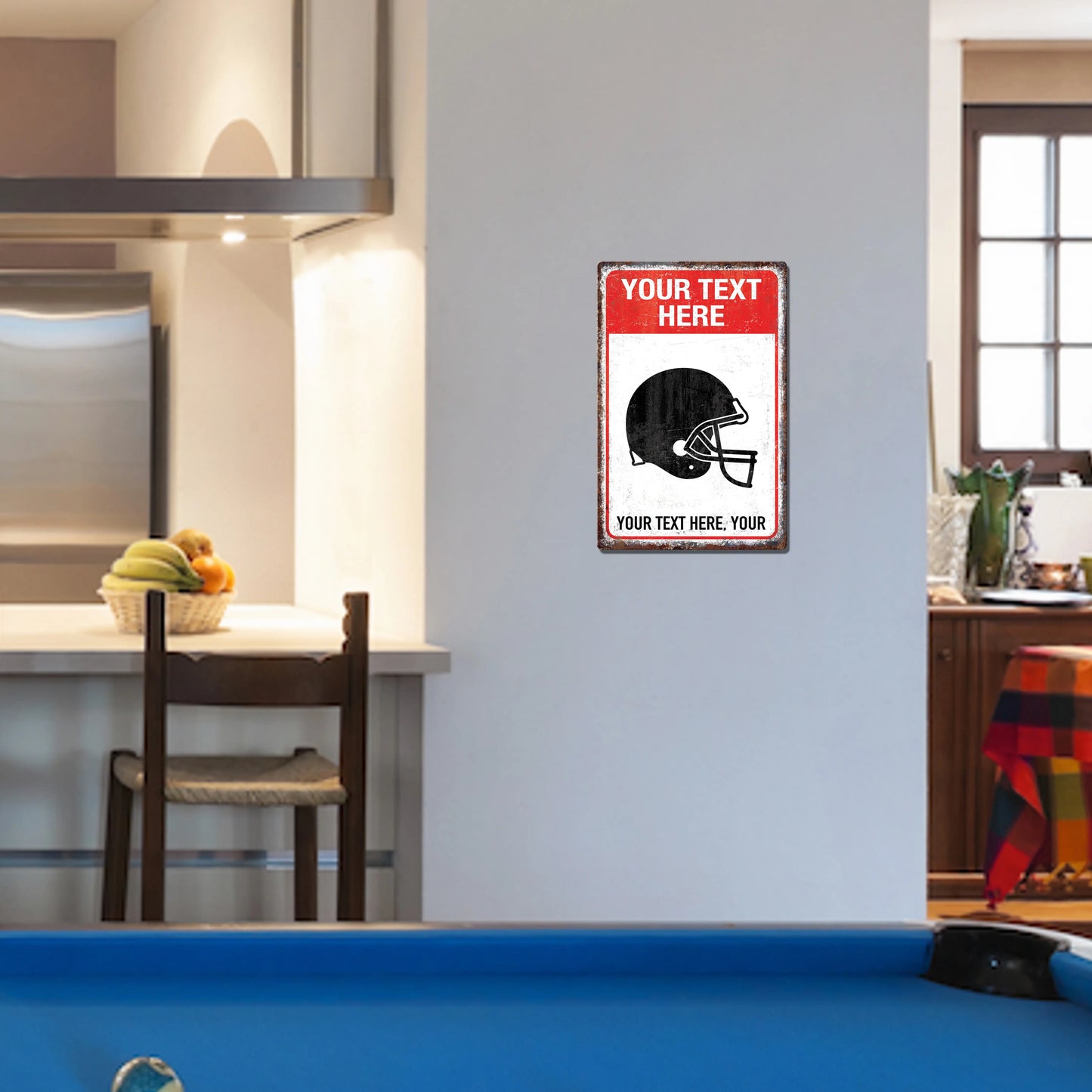 Football Danger Custom Metal Sign