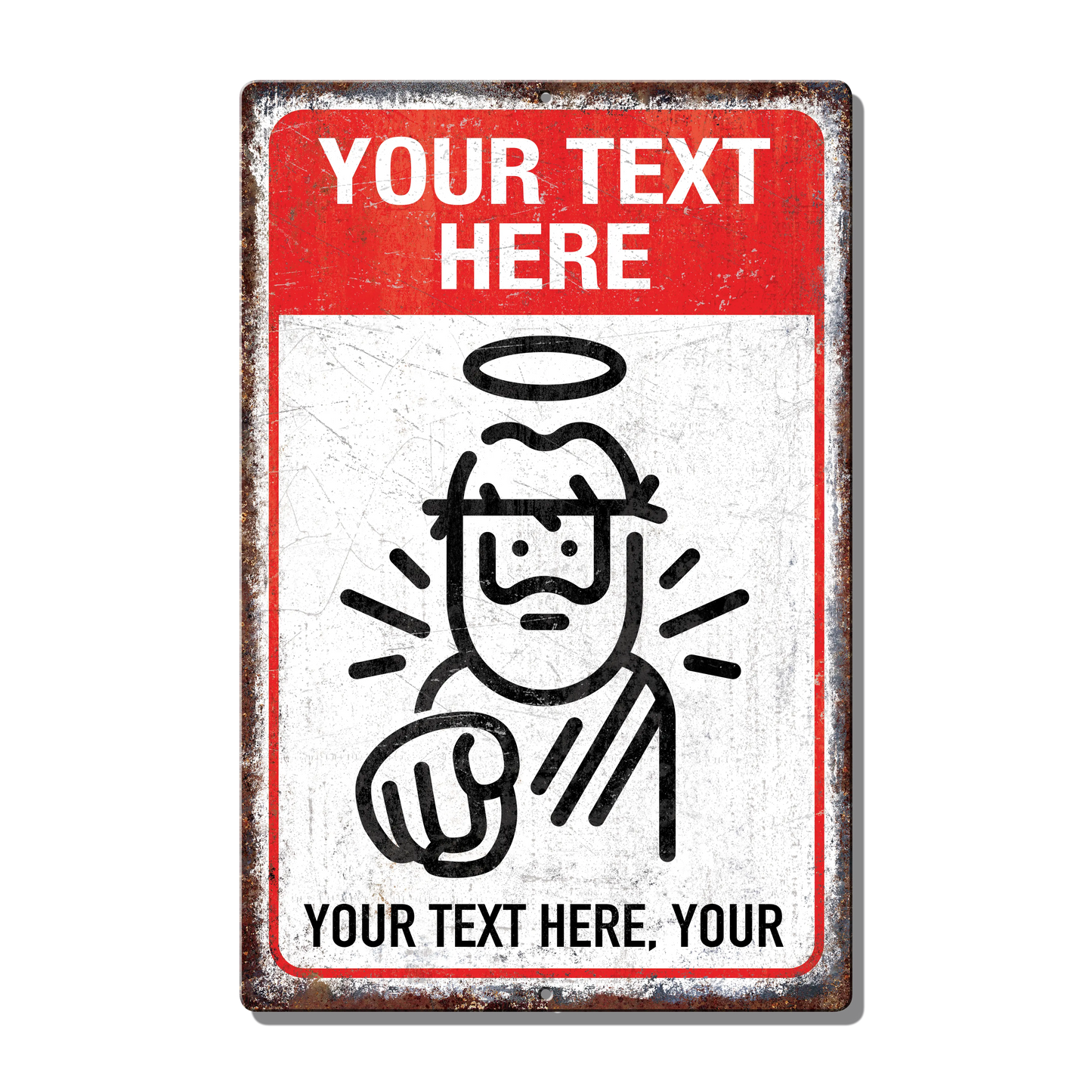 Jesus Danger Custom Metal Sign