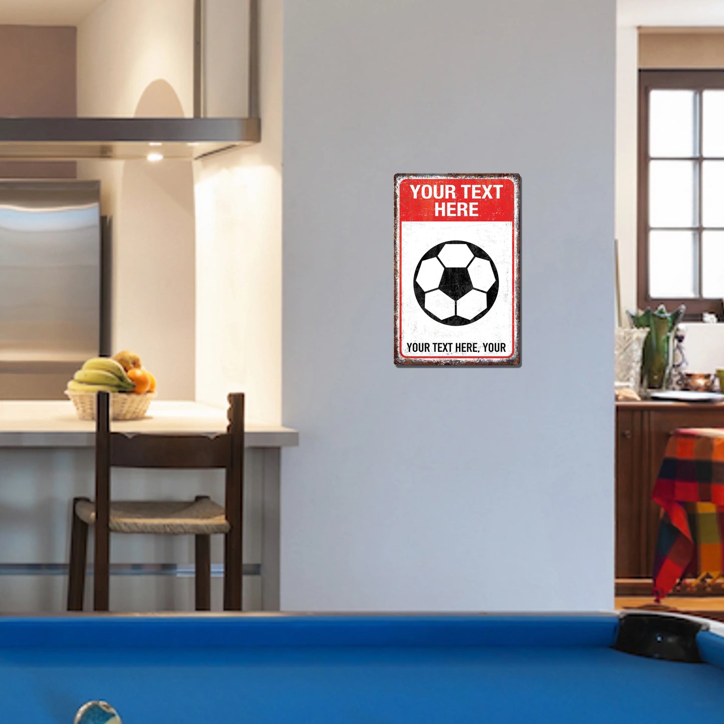 Soccer Danger Custom Metal Sign