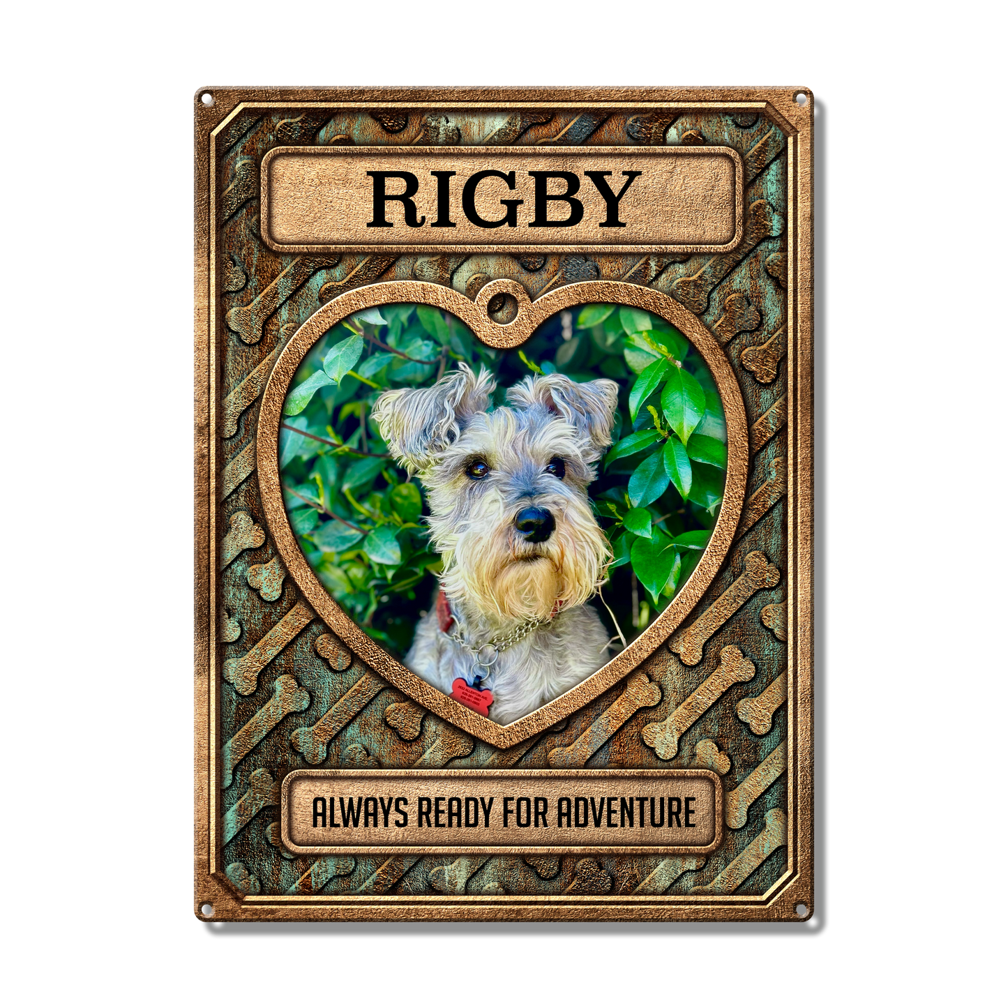 Dog Pet Plaque Photo Custom Metal Sign