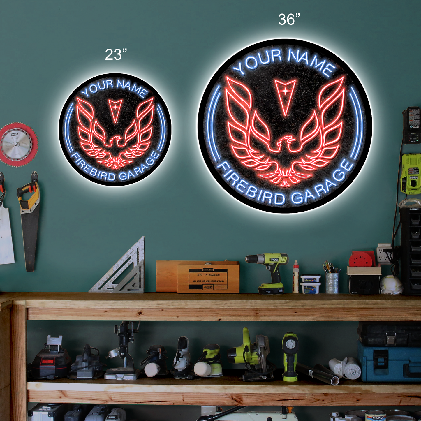 Firebird Neon Custom LED Sign 36 in
