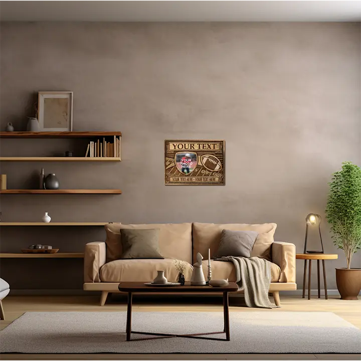 Football Photo Custom Metal Sign