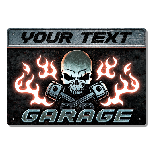Skull & Pistons Garage Accent Light (Plate Only)