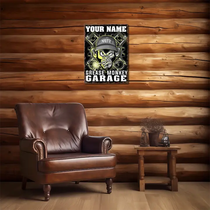 Grease Monkey Garage Custom Metal Sign