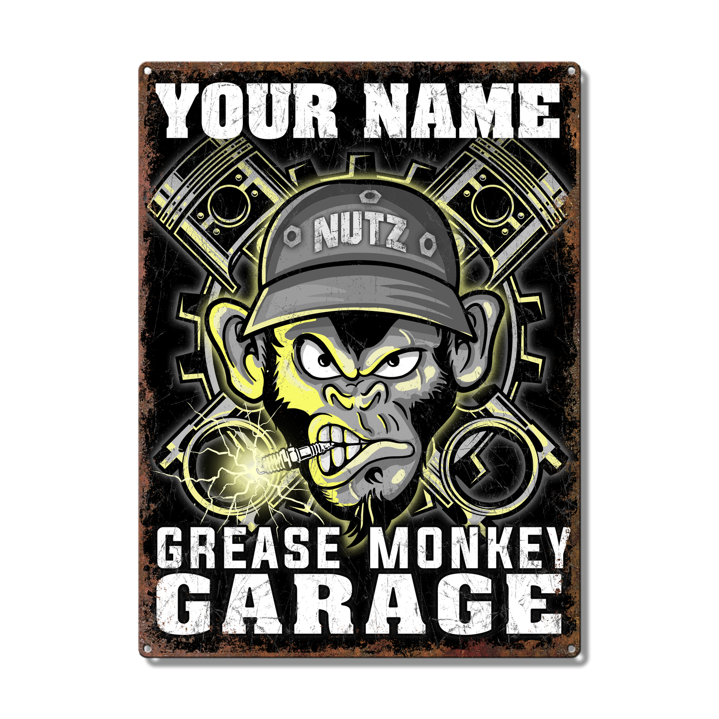 Grease Monkey Garage Custom Metal Sign