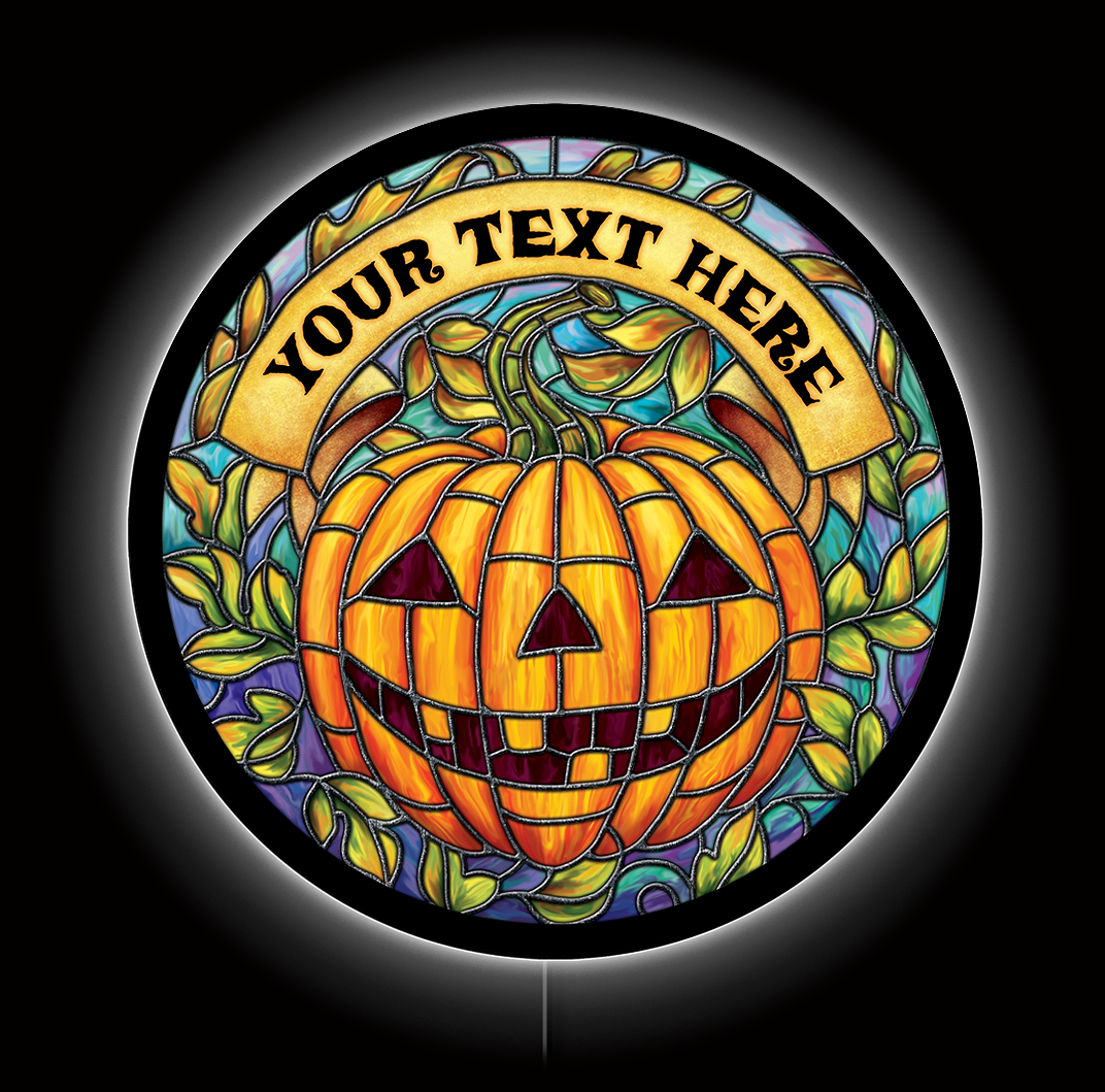 Halloween Pumpkin Custom LED Sign 36 in