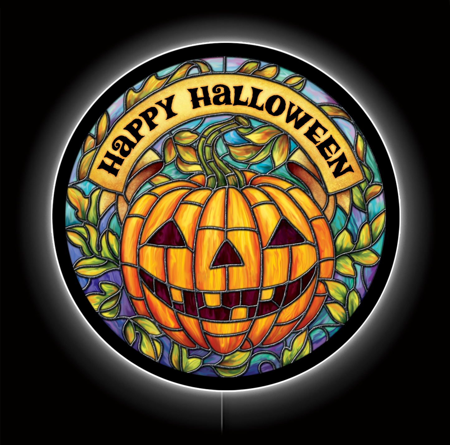 Halloween Pumpkin Custom LED Sign 36 in