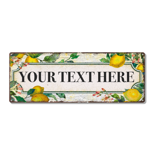 Lemons Custom Metal Sign
