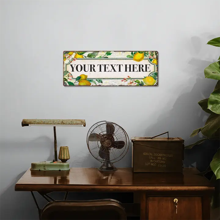 Lemons Custom Metal Sign