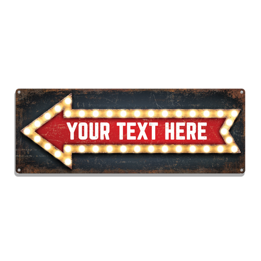 Marquee Arrow (Left) Custom Metal Sign
