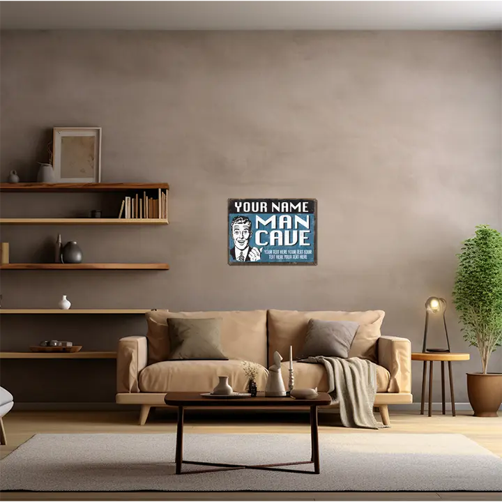 Man Cave Custom Metal Sign