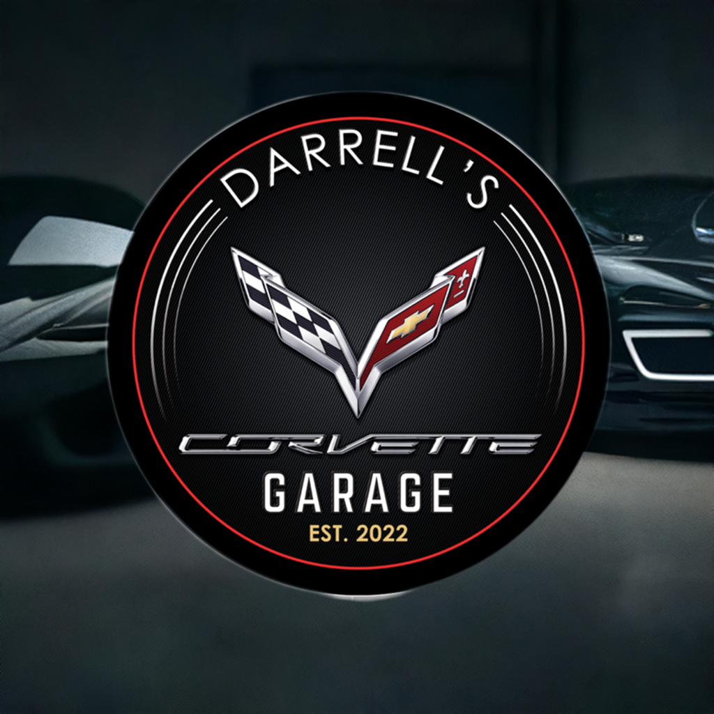Modern Corvette Garage Custom LED Sign 23 in