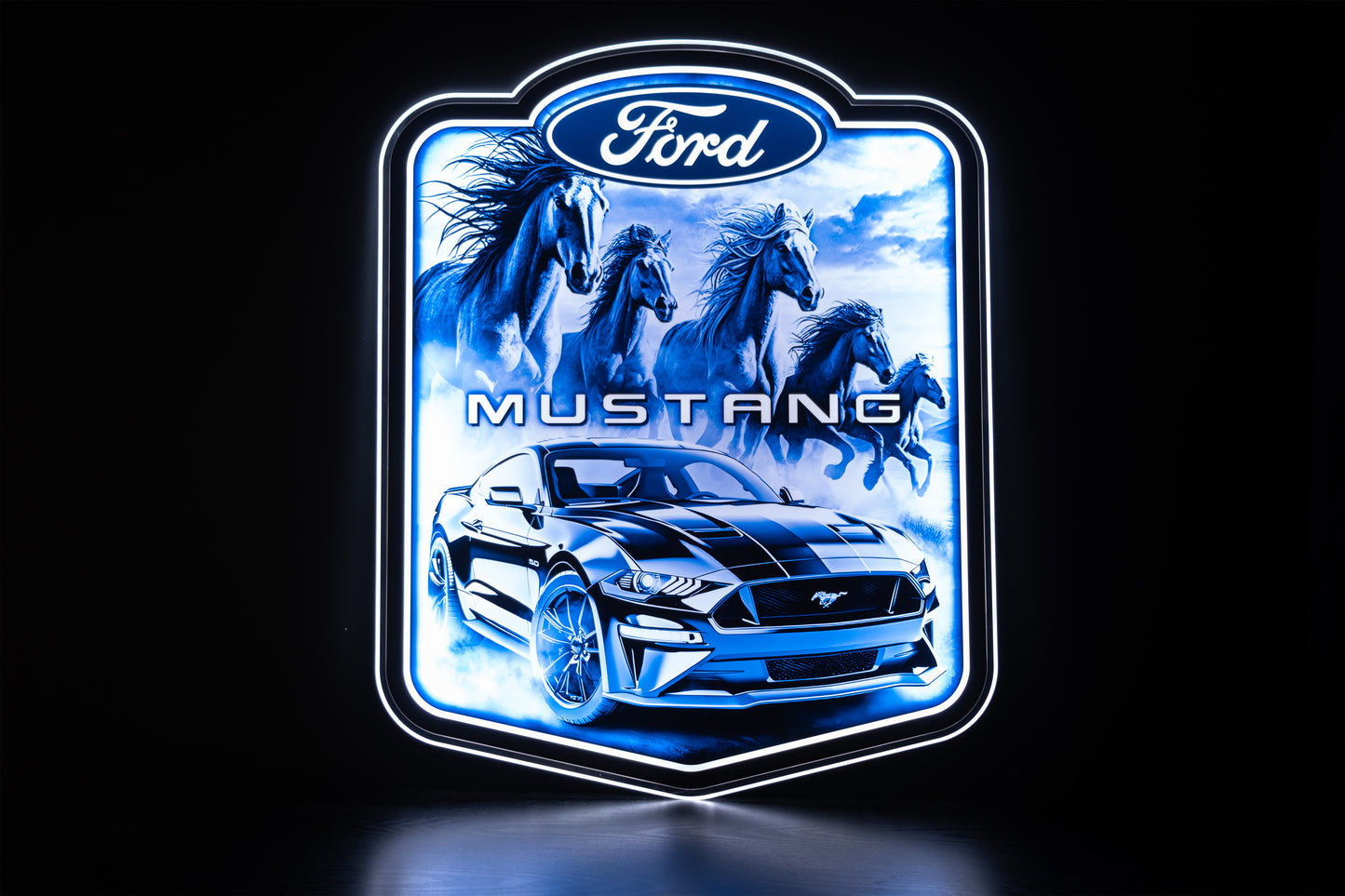Mustang Rectangle Large Die Cut LED