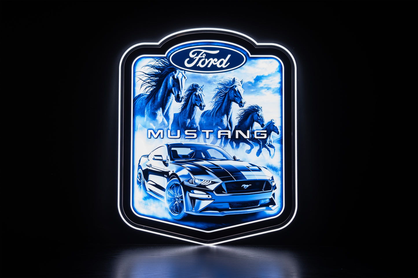 Mustang Rectangle Small Die Cut LED