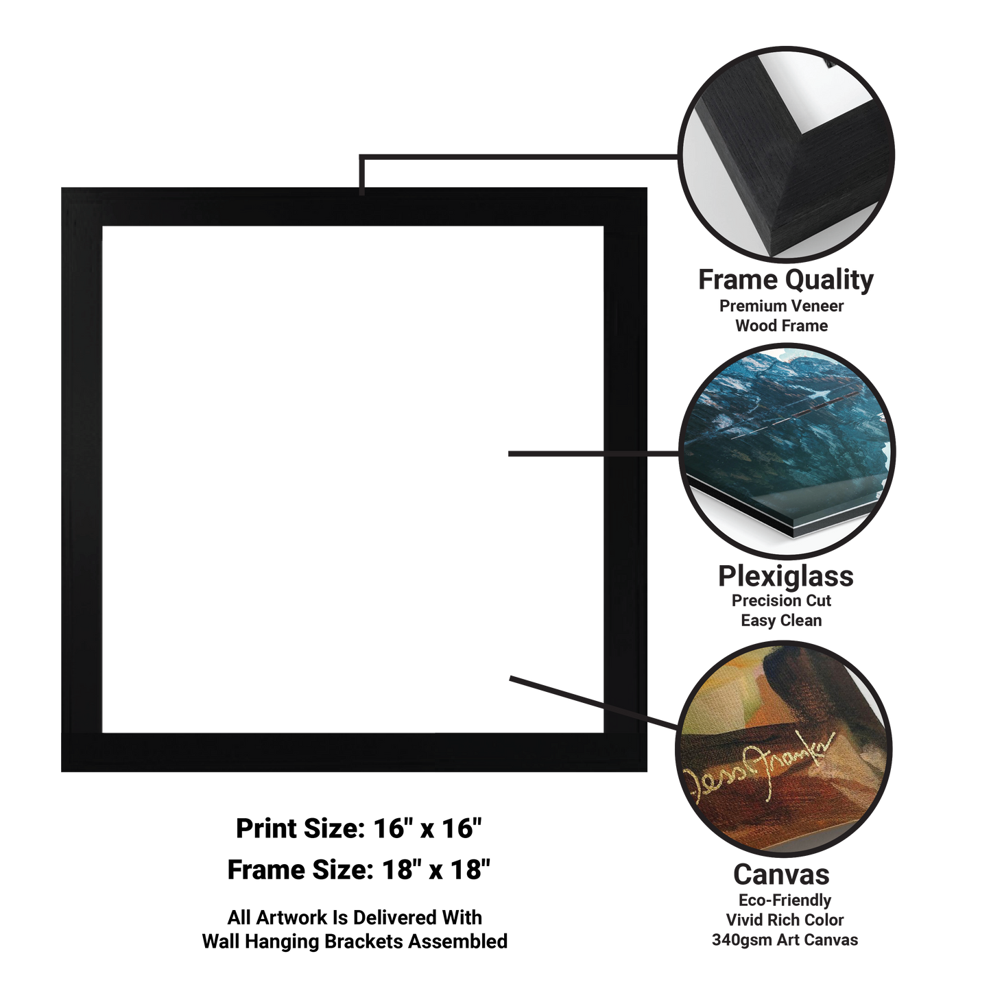 Kitchen Accent 1 16x16 Framed Canvas