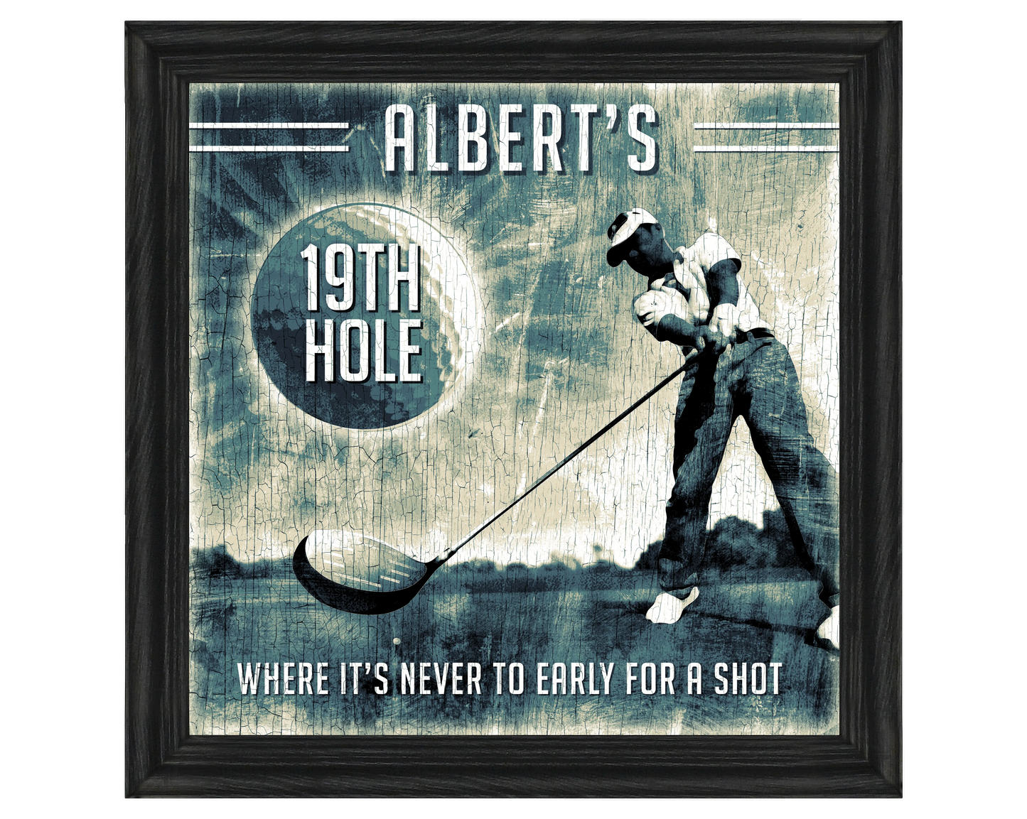 19th Hole 24x24 Framed Canvas