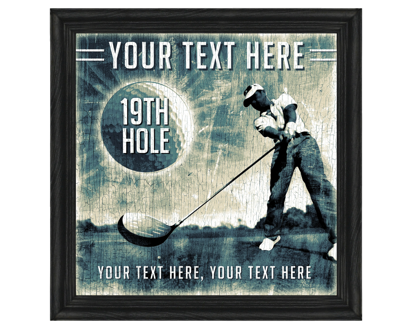19th Hole 24x24 Framed Canvas