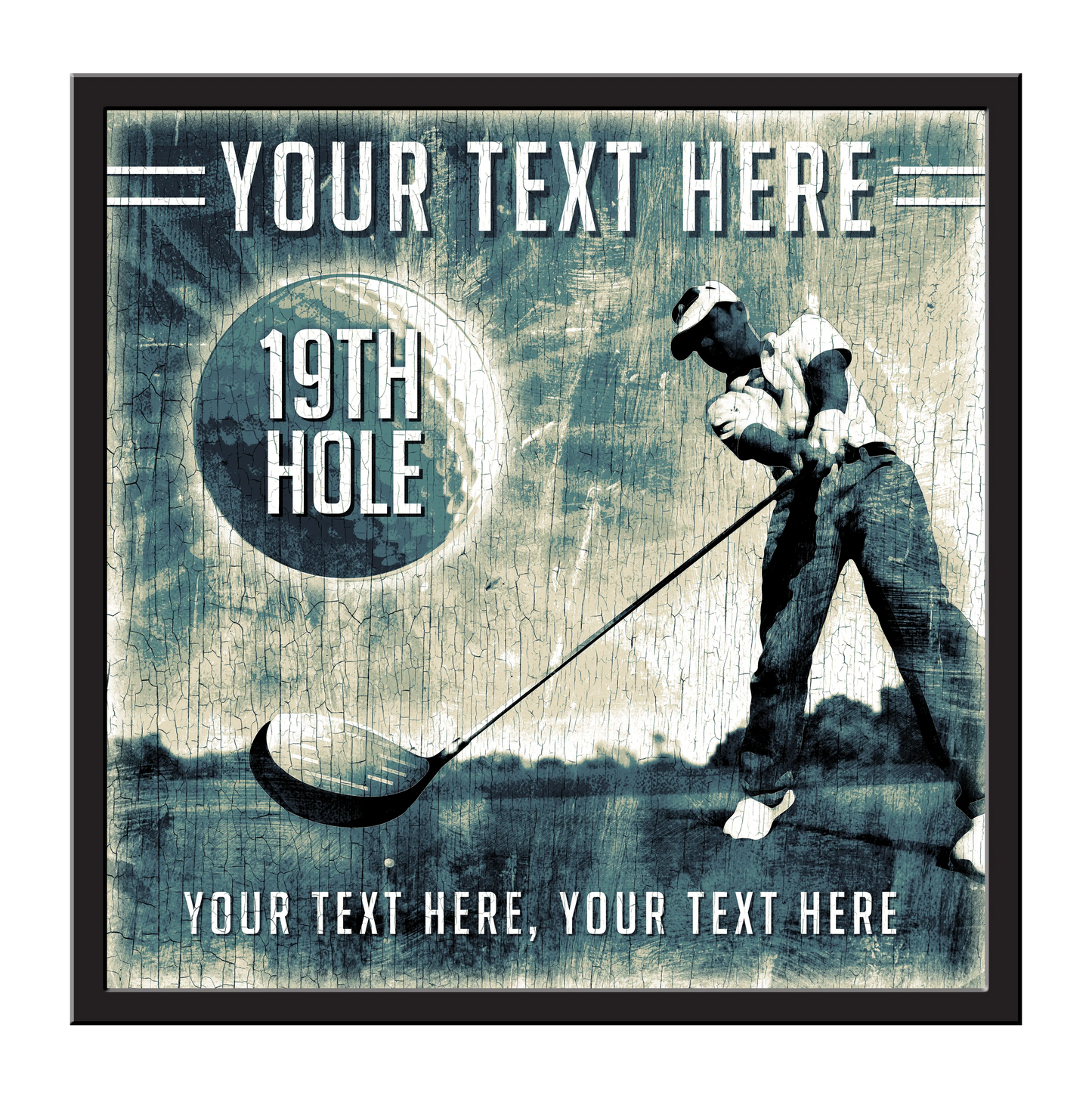 19th Hole 24x24 Framed Canvas