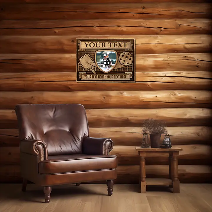 Pickleball Photo Custom Metal Sign