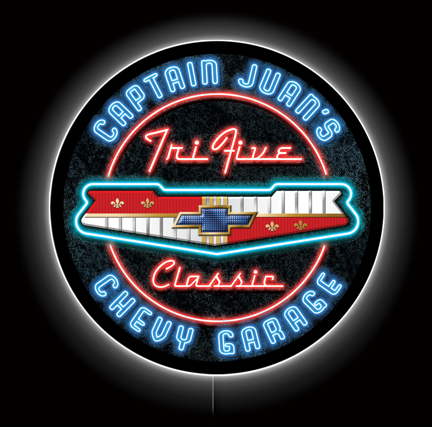 Chevy Tri-Five Custom LED Sign 36 in