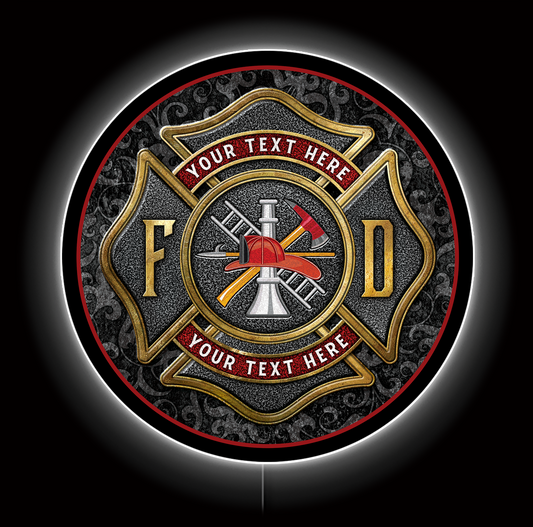Firefighter Custom LED Sign 36 in
