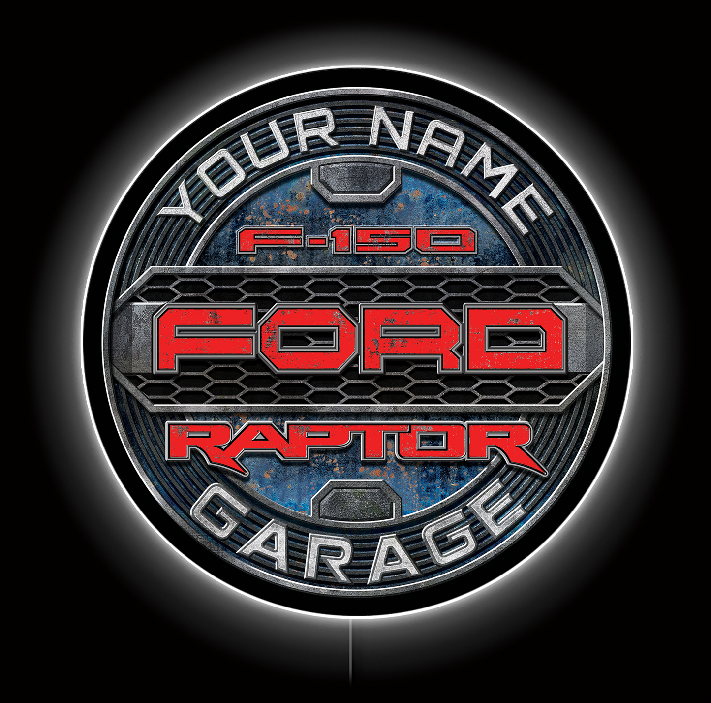 Ford Raptor Garage Custom LED Sign 23 in