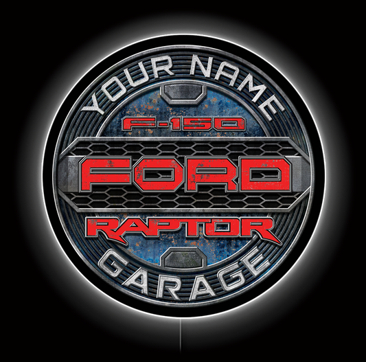 Ford Raptor Garage Custom LED Sign 36 in
