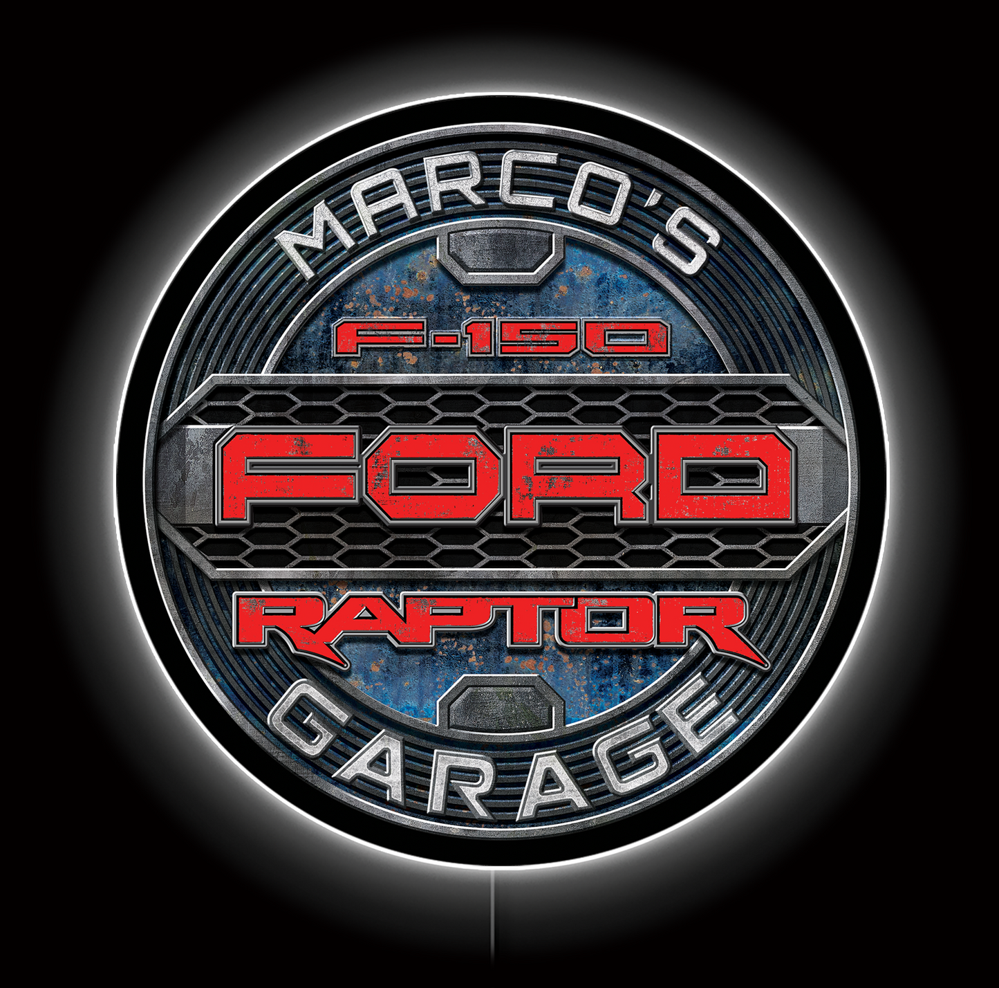 Ford Raptor Garage Custom LED Sign 23 in