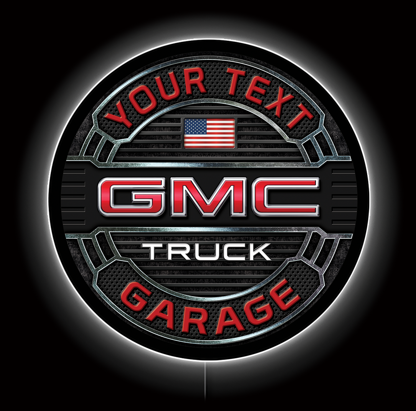 GMC Truck Garage Custom LED Sign 23 in