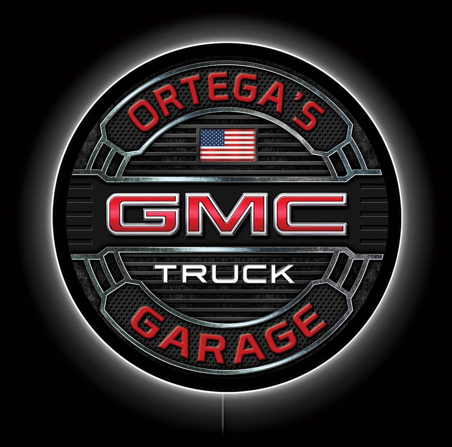 GMC Truck Garage Custom LED Sign 23 in