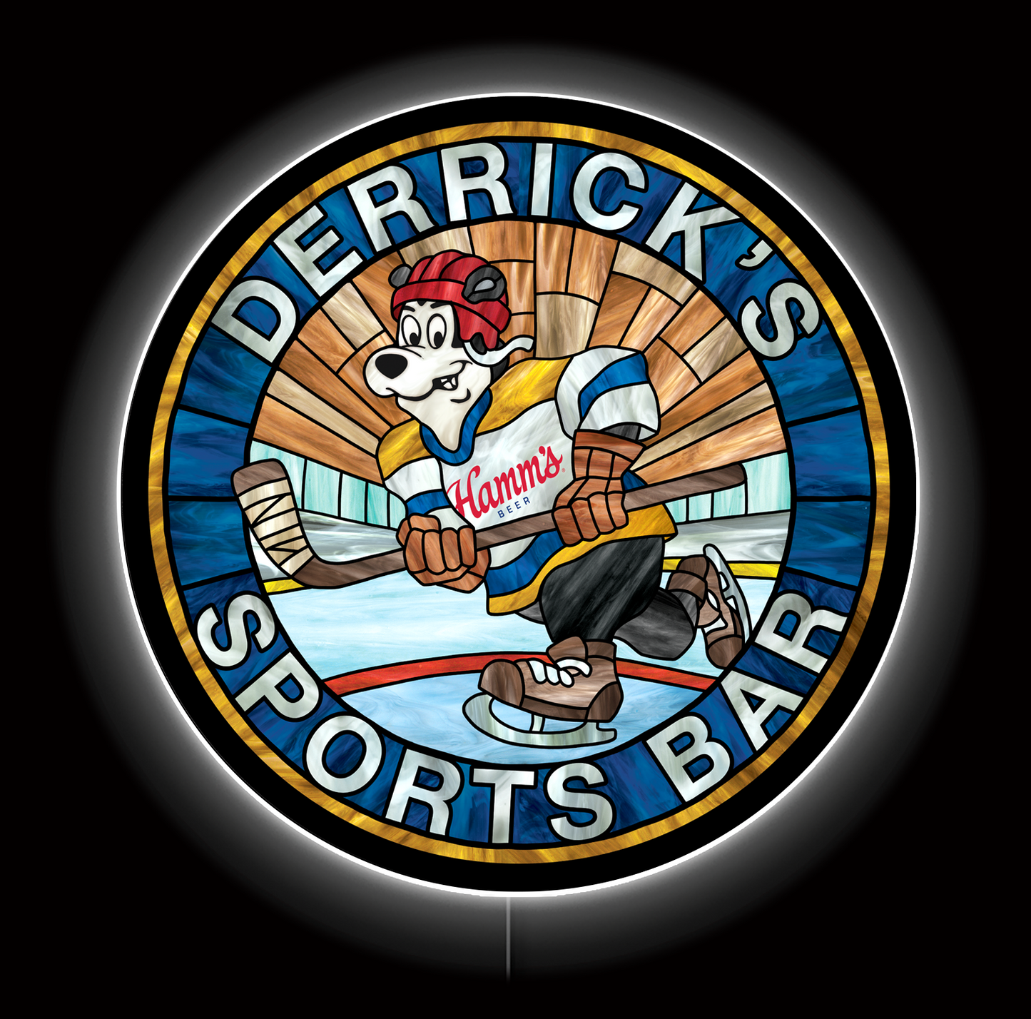 Hamm's Hockey Sports Bar Custom LED Sign 36 in