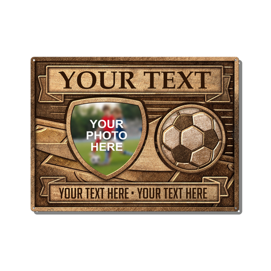 Soccer Photo Custom Metal Sign