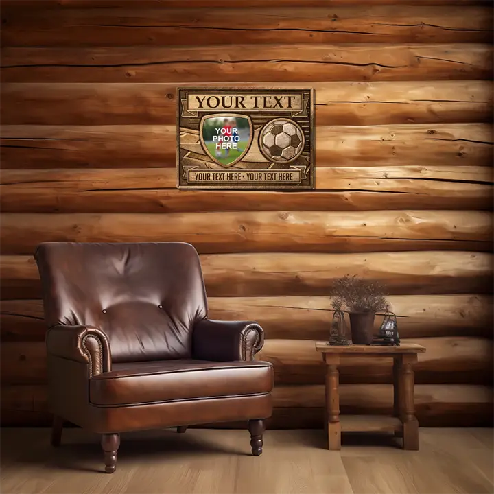 Soccer Photo Custom Metal Sign