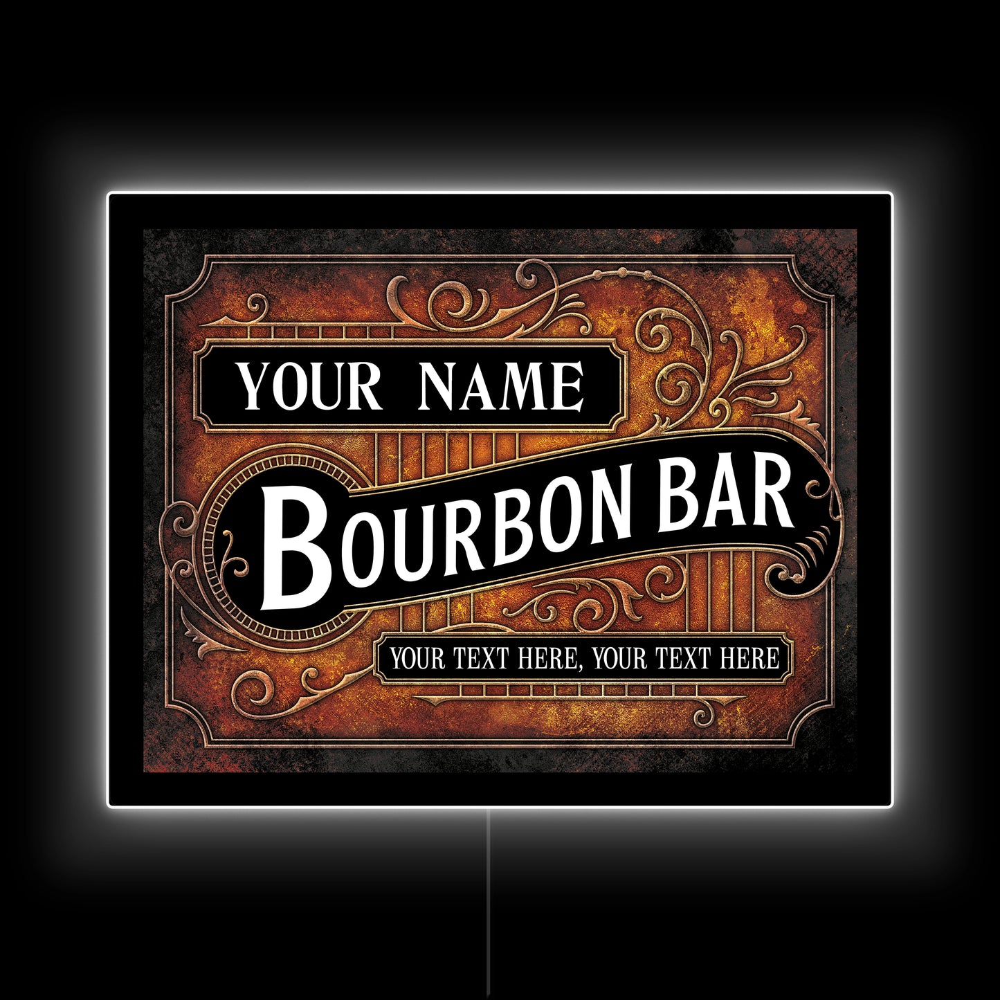 Bourbon Bar Custom LED Sign