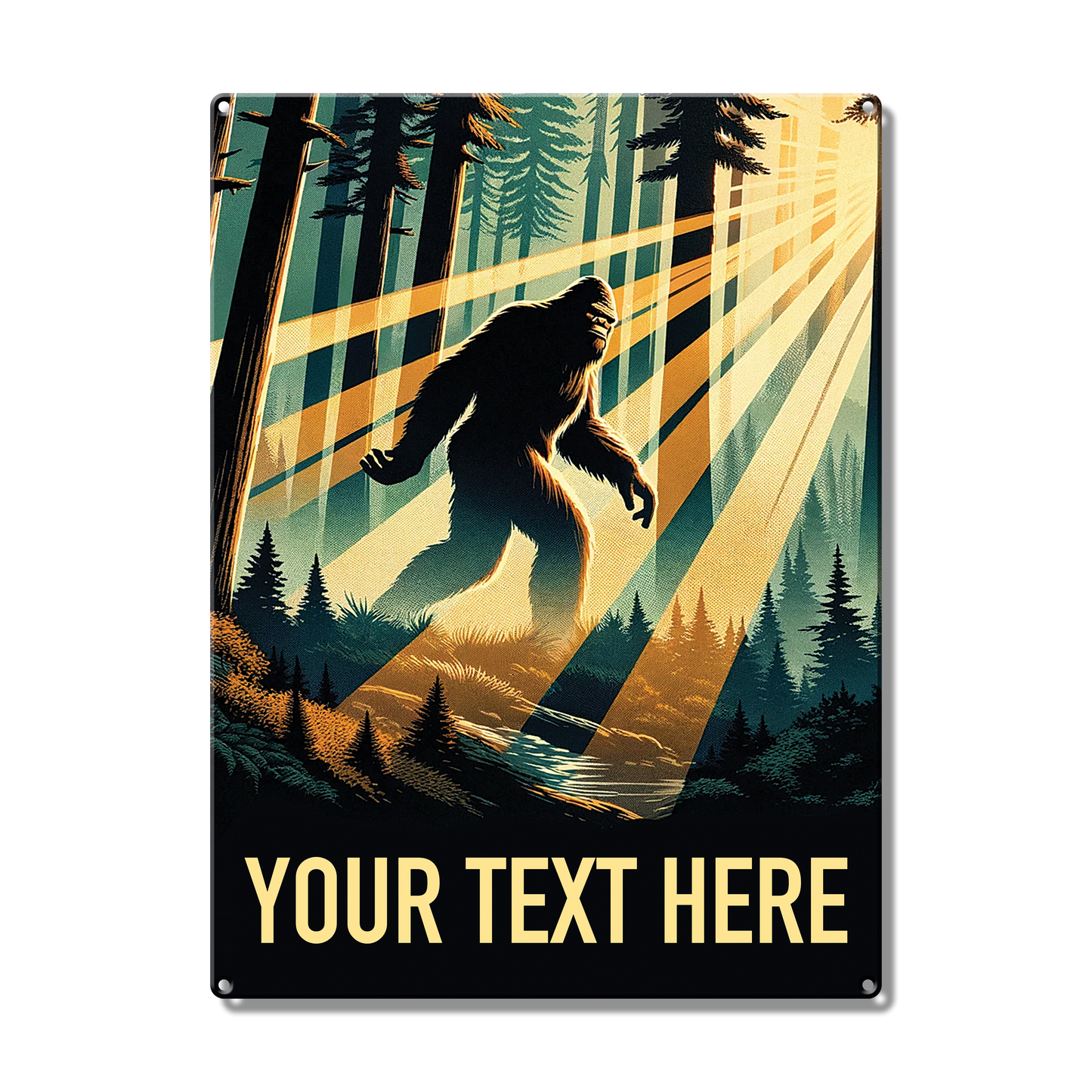 Bigfoot Custom Metal Sign