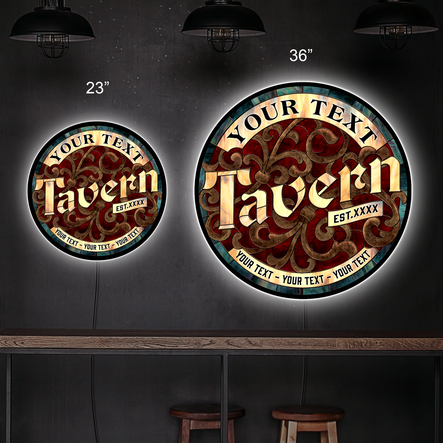 Tavern Custom LED Sign 23 in
