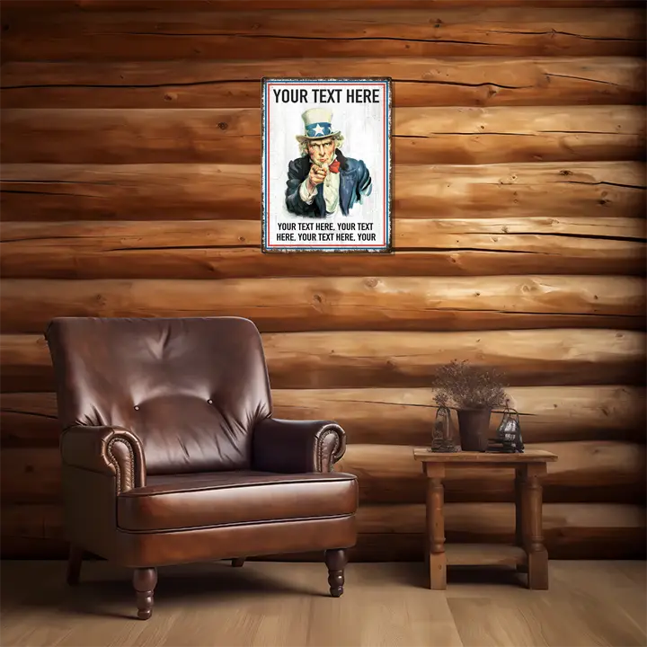 Uncle Sam Custom Metal Sign