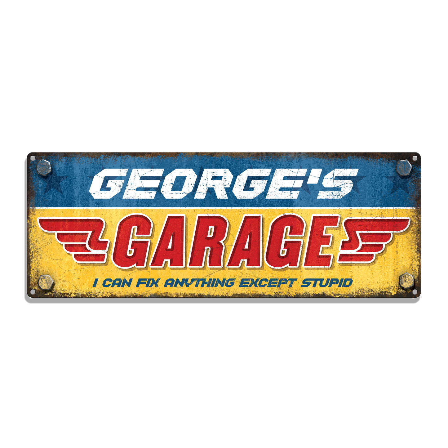 Your Name Garage Custom Metal Sign