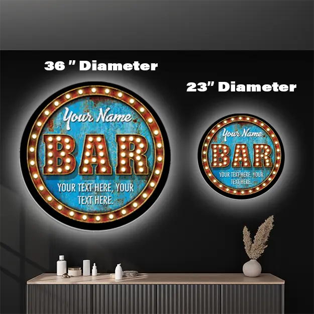 Bar Custom LED Sign 23 in